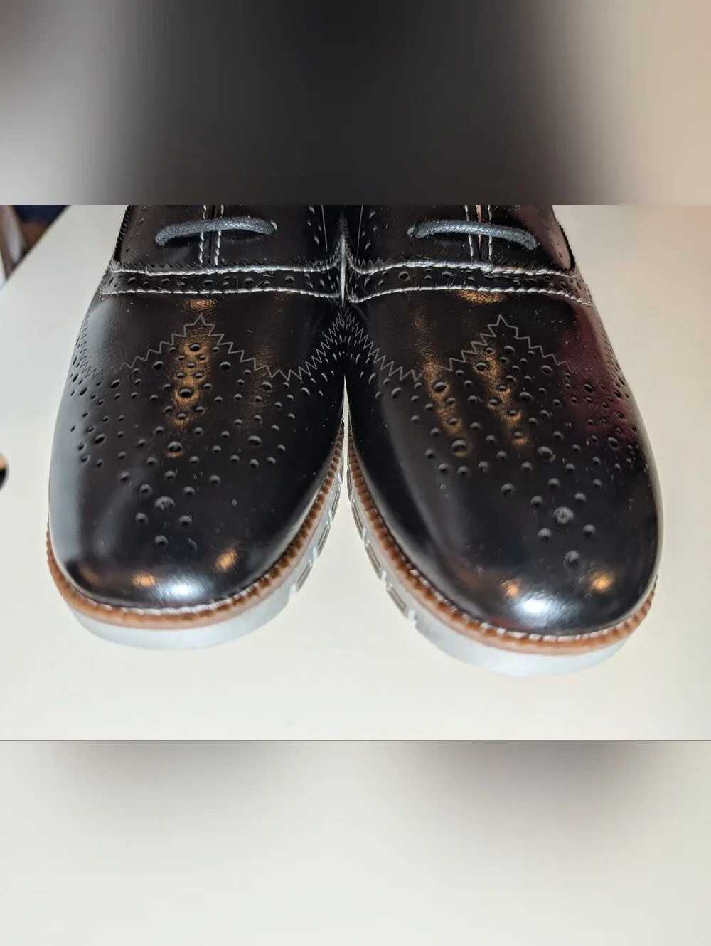 Dear Stags Classic Black Boys Benton Jr Wingtip Oxford Lace-Up Shoes Sz 3M NWT